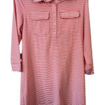 Vineyard Vines Performance UPF Striped Margot Shirt Dress Red White Size Medium Photo 0