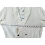 Everlane Double Breasted Blazer Womens 16 Bone White Flax Linen Relaxed Jacket Photo 6