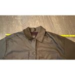 OAT New York Women's Black Faux Leather Shirt Jacket Size S Long Sleeve Photo 7