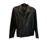JLC Women's‎ Black Leather Motorcycle Jacket Size L Size L Photo 1