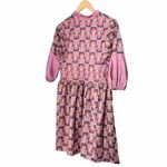 Taaga Boho Maternity Dress Pink Rose Shimmer Floral Tunic Women’s Size Small Photo 10