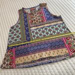 Johnny Was  Franco Boho Swing Tank Top Multi Color Printed Sz L Large NWT $110 Photo 4
