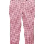 Madewell The Perfect Vintage Straight Leg Jean in Red Gingham Check Size 31 | 12 Photo 2