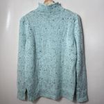 Talbots Sweater Roll Neck Collar Chunky Knit Fisherman Cable Irish Green SP Photo 1