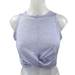 Calvin Klein  Women's Blue Twist Front Sleeveless Activewear Crop Tank Top Size S Photo 0