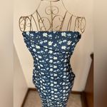 Princess Polly  blue floral strapless Oscar dress size 8 Photo 4