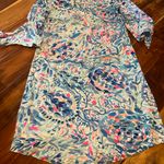 Lilly Pulitzer womens s Preston Tie Sleeve DRESS Breakwater T Party Wave PRINT Photo 0