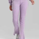 Wild Fable NWT Waffle Knit Thermal Boho Flare Leg Pants Legging Purple XXL Photo 0
