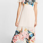 EXPRESS ✨ Floral Trim Cold Shoulder Midi Dress✨ Photo 0