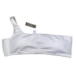 J.Crew New NWT  White Textured One Shoulder Bikini Swim Bathing Suit Top Size 3X Photo 2
