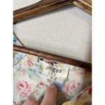 Umgee Linen Blend Floral Midi Dress Womens Sz S Boho Raw Hem Fringe Western Photo 6