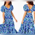 Lilly Pulitzer New with tags  Grace Tiered Midi Dress in blue grotto Photo 5