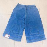 Women’s Wide Leg Baggy Denim Shorts Y2K Streetwear Vintage Washed Jean Bermuda Blue Size 31 Photo 3