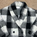 Xirena Cole Laurel Blanket Fleece Double Breasted Coat Black Ash Plaid XS Photo 5