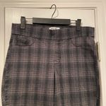 Nine West Jeans Size 10 Heidi Pull On Skinny Black Gray Plaid Stretch Photo 1