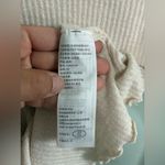 Abercrombie & Fitch 2012 Y2K  Cream Ribbed Cropped Top Lettuce Hem Sz XS Photo 3