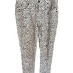 Sabrina Lauren black and white animal print ankle jeans size 8 Photo 0