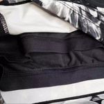 Betsey Johnson Performance Sports Bra Crop Top Black Grey Floral Stripe Size XS Photo 4