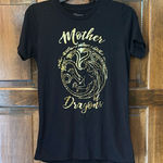 Game Of Thrones Mother Of Dragons Black T Shirt Short Sleeves Size Small Fitted Photo 0