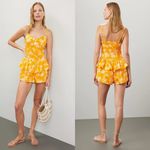 Caroline Constas Arlette Floral Romper Yellow Size M Photo 1