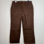 Christopher & Banks  Stretch Brown Straight Leg Pants Zipped Pockets Size 12 Photo 3