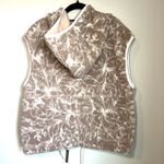 prAna Womens Polar Escape Vest Tan Sherpa Hoodie Full Zipper Jersey Lined Medium Photo 13