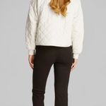 Calvin Klein  White Ivory Quilted Bomber Puffer Unisex Jacket Size Small NEW $225 Photo 1