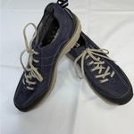 Clarks Blue and Tan Sneakers with Suede Texture Photo 3