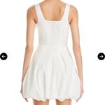 AQUA  White Sleeveless Mini Dress Square Neck Party Cocktail Scalloped‎ Hem Photo 2