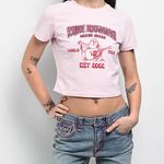 True Religion NWT Heritage graphic Pink Crop T-Shirt size XS Photo 1