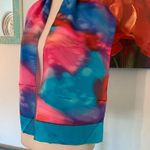 Pink Purple Blue Hand Rolled Tie Dyed 100% Silk Oblong Scarf Photo 2