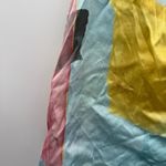 Just Bee Queen Minela Satin Ruched Midi Skirt Multicolor Abstract Size S RTR Blue Photo 10