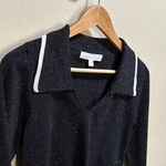 Adyson Parker Black Speckled Knit Sweater Top | size small Photo 4