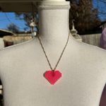 Forever 21 Pixel Heart Pendant Necklace Photo 2