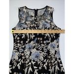 White House | Black Market ‎ Embroidered Blue White Flowers Black Mesh dress size 0 Photo 1