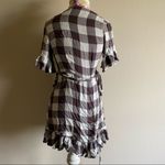 Urban Outfitters UO Ruffle Wrap Gingham Plaid Soft Mini Dress Photo 4