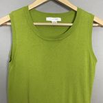 August Silk  Sweater Tank Top Sleeveless Cotton‎ Modal Women Sz Medium Lime Green Photo 2