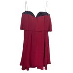 Kobi Halperin Trina Sweetheart Tiered Silk Red Cocktail Dress Size 4 Red Photo 6