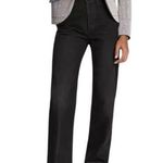 Rag and Bone Alex High Rise Straight Worn Black Button Fly Rigid Size 32 Womens Photo 0