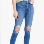 Levi's Mile High Super Skinny Ripped Knee Raw Hem Distressed Knees, Sz 27 Photo 0