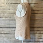 Anthropologie Postmark Beige and White Striped V-Neck Top Photo 6