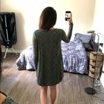 Show Me Your Mumu NWOT New Green Crochet Lace Eyelet Long Sleeve Dress XS Photo 3