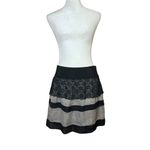 VTG Philosophy Di Alberta Ferretti Silk Lace Tiered Skirt Black Gray Sz 4 Y2K Photo 2