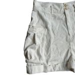 Free People  Canyon Moon White Corduroy Cargo Balloon‎ Shorts Size 8 Photo 4