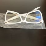 None Computer glasses, white acrylic frame, new never worn Photo 1