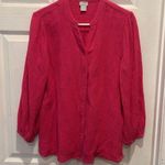 Chico's Double Cotton Gauze Pink Lagenlook Top Womens Vanity Size 1 8/10 Beachy Photo 0