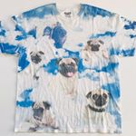Unisex Pug Puppy Dogs Heaven Cloud shirt Blue Size XL Photo 0