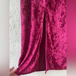Kimchi Blue Kimchi & Blue  Dominique Velvet Maxi Skirt in Maroon; size S Photo 2