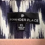 Pomander Place Navy Ikat Kenzo Dress XS/S Chevron Blue & White Tiered Tuckernuck Photo 3