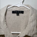 FORE Women's Beige Linen Button Photo 1
